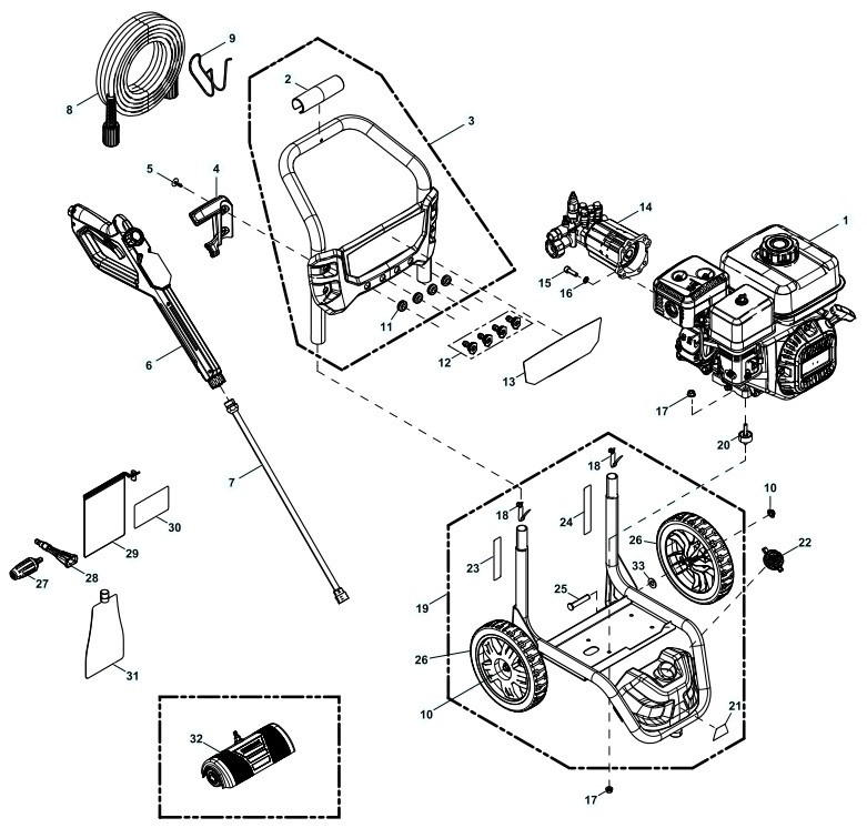 generac 10000006882 Power Washer repair Parts